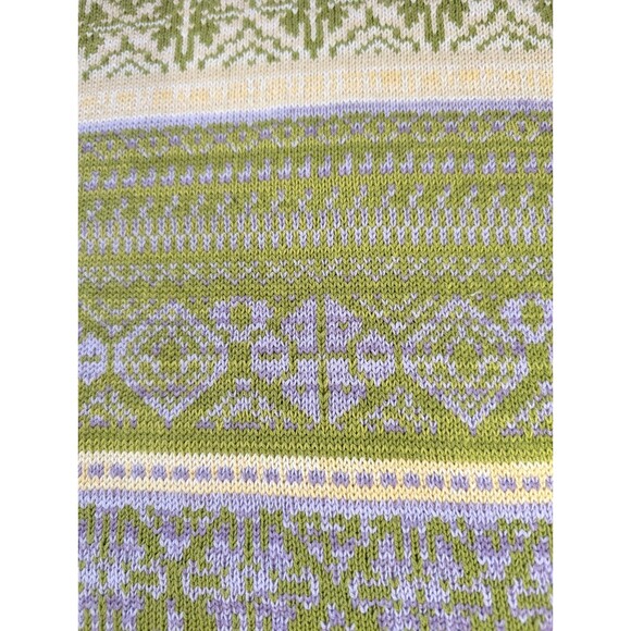Norton Mcnaughton Women XL Scandanavian Print Ski Sweater Cotton Blend Bohemian - Picture 15 of 15